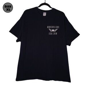 Mumford & Sons: Local Crew Tour USED Shirt (XL, Black, Folk, Rock)